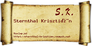 Sternthal Krisztián névjegykártya