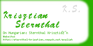 krisztian sternthal business card